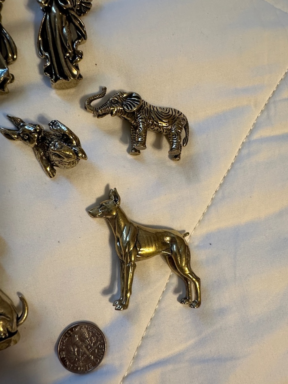 Gold Tone Brass Animal Figurine Collection - Decorative Home Accents - Picture 5 of 8